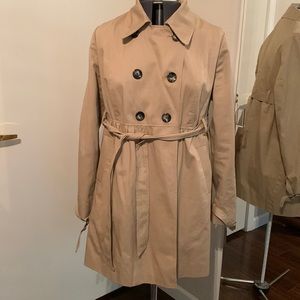 Liz Lange Maternity empire waist tan trench coat. Excellent condition!